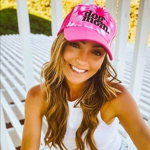 NEW! 🐶 Pawz Pink & White Tie Dye Dog Mom Hat